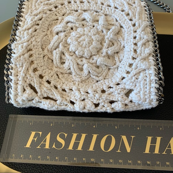 Falabella TINY Crochet Flower Crossbody Tote Bag - Picture 5 of 15